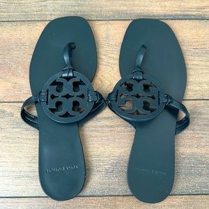 Tory Burch miller square toe sandal in navy